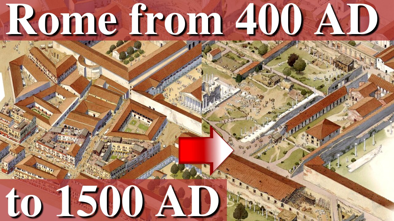 What would you have seen during Rome's transformation from its Peak to the Middle Ages?