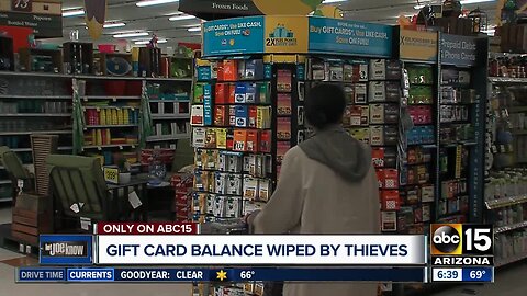 Gift card balance wiped by thieves