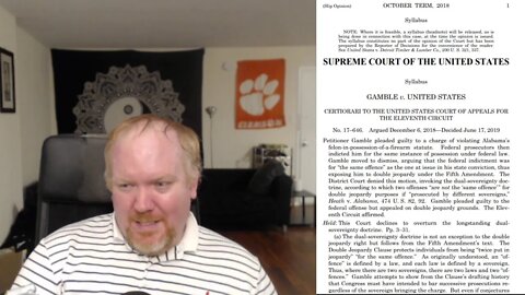Can you be tried twice for the same crime? Discussing Gamble v. US