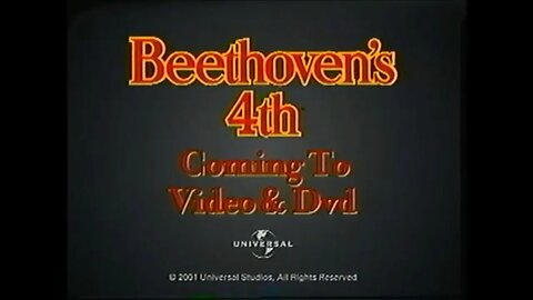 BEETHOVEN'S 4TH (2001) VHS Promo Trailer [#VHSRIP #beethovens4th #beethovense4thVHS]