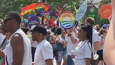 Barack Obama foundation showcased at Chicago pride parade