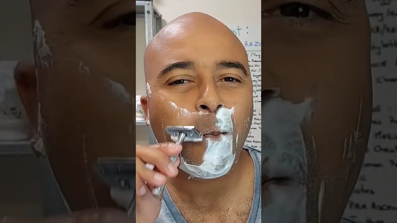 ASMR Almond scent shave #asmr #shavingproducts #wetshaving #shaving