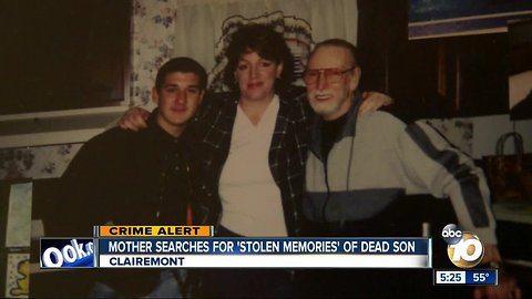 Mother searches for 'stolen memories' of dead son