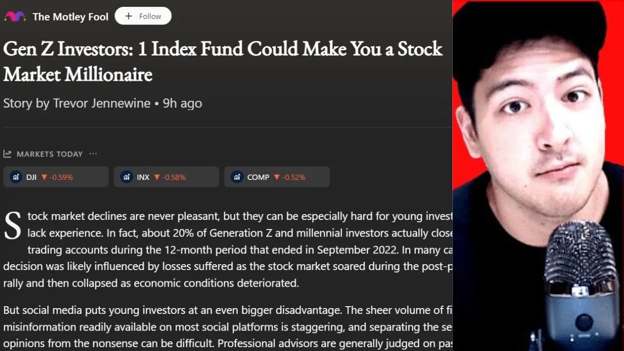 1 INDEX FUND CAN MAKE YOU A STOCK MARKET MILLIONAIRE