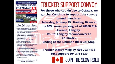 Trucker Support Convoy, Vancouver BC, January 29. 2022