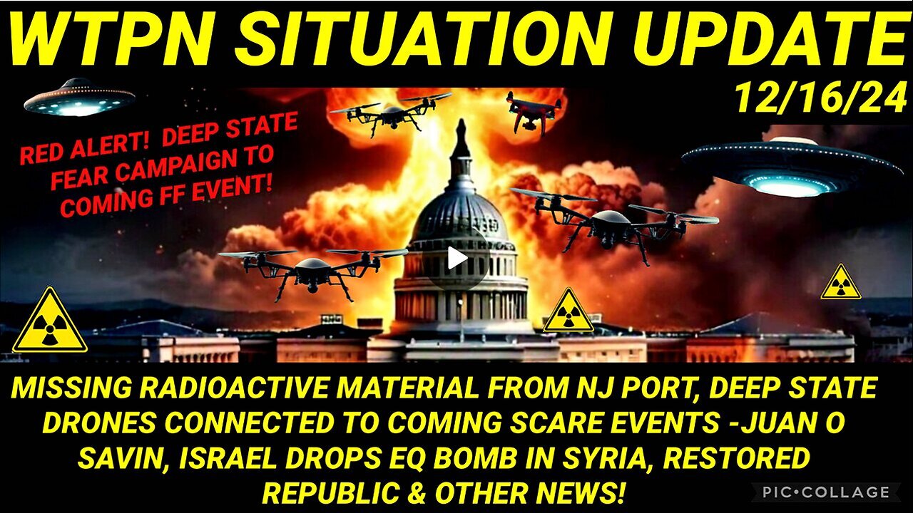 MISSING RADIOACTIVE MATERIAL FROM NJ PORT, 107, EQ BOMB IN SYRIA, DRONES & UAP’S