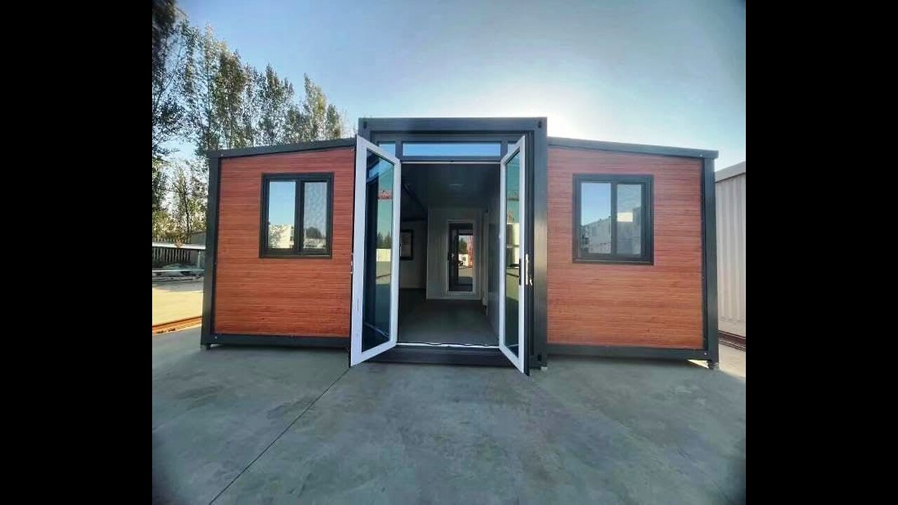 Kozay Tiny Homes 40FT Tiny House to Live with 3 Bedroom,1 Full Equipped Bathroom and Kitchen,Prefabricated Container House for Adults Living, Foldable Mobile Home Shipping Guaranteed