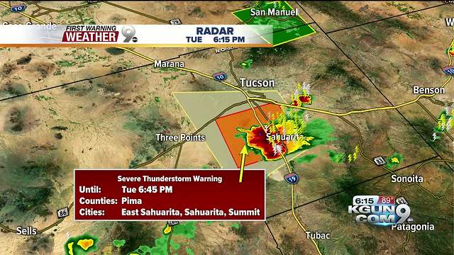 Timelapse of dust storm moving into Tucson