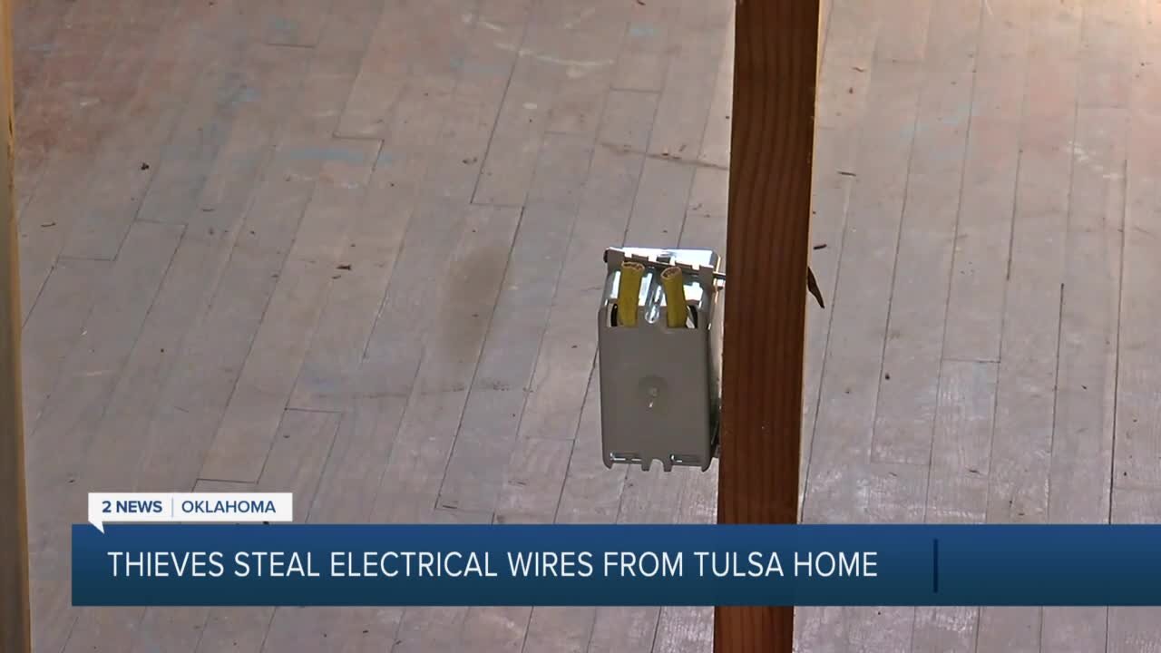 Thieves Steal Electrical Wires From Tulsa Home