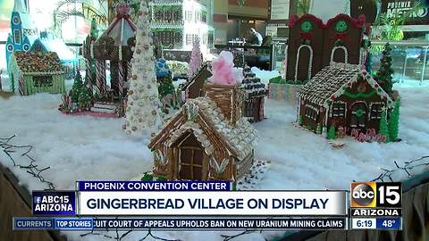 Gingerbread village on display in Phoenix