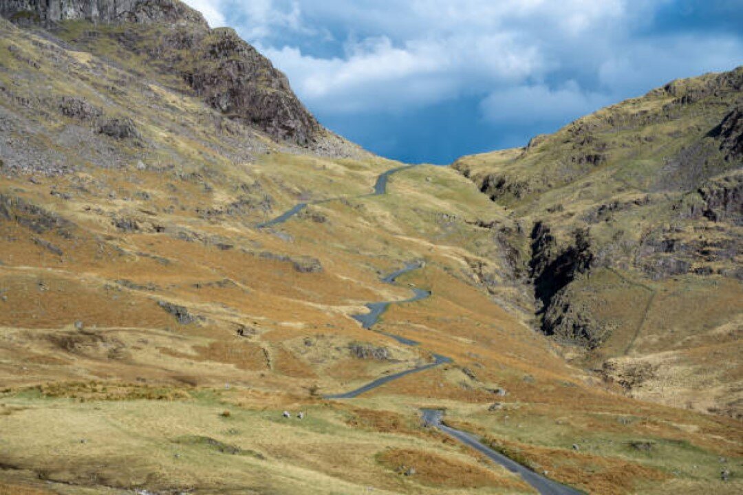 AJS 125 Tempest & a fatman take on one of Britain's "most outrageous roads" The Hardknott Pass,