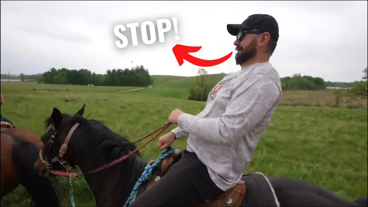 Big Ken rides a horse