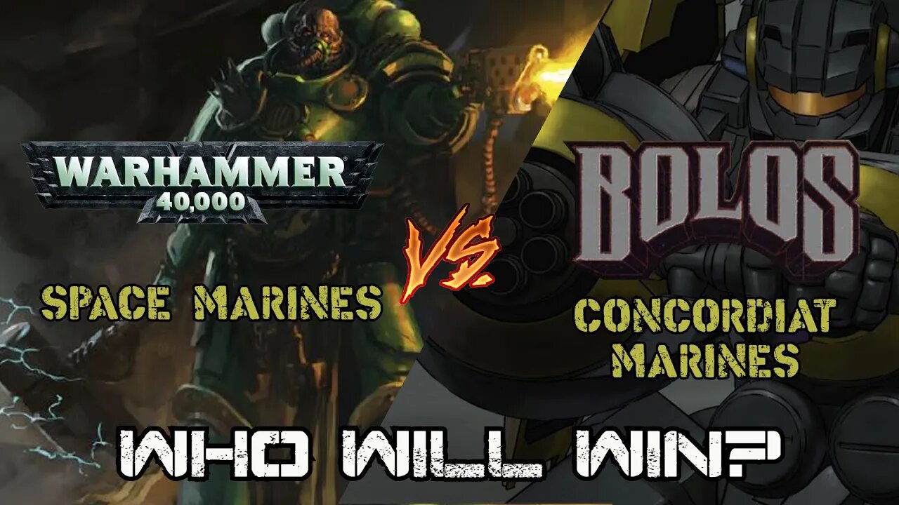 Sci Fi Super Soldier Beatdown : Warhammer 40K Spacemarine Vs. Terran Concordiat Marine