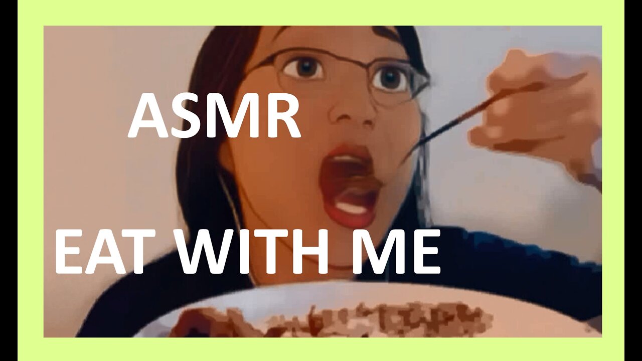 Eat with Me-ASMR Cartoon (no talking except greetings)