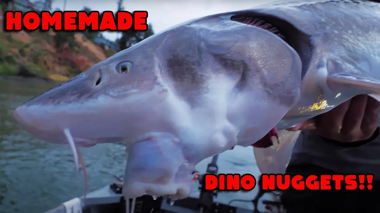 Homemade DINO NUGGETS & Catching 30 lb SALMON!!