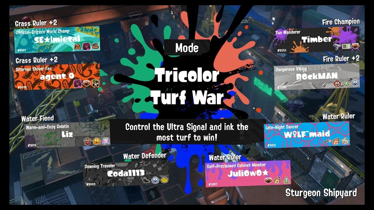 Splatoon 3 - Splatfest #2 (Global): Grass vs. Fire vs. Water - Day 2 Tricolor Battles (Team Grass!)