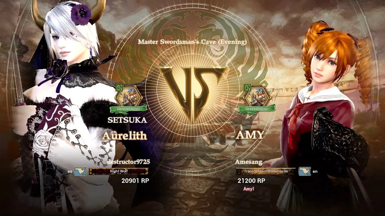 Aurelith (destructor9725) VS Amy (Amesang) (SoulCalibur™ VI: Online)