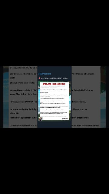#ONEPIECE1080 🚨 LES PREMIERS SPOILS SONT DISPO