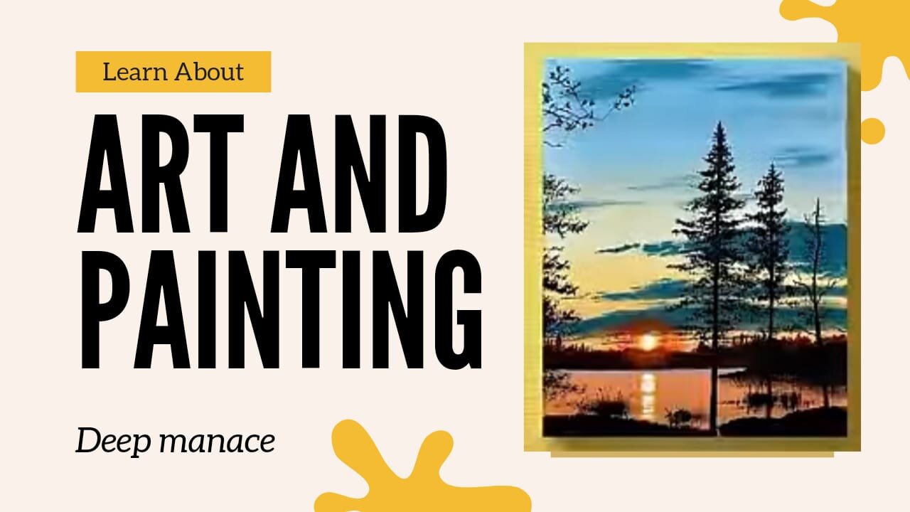 How to Draw a Sunset Lake / Acrylic Painting for Beginners