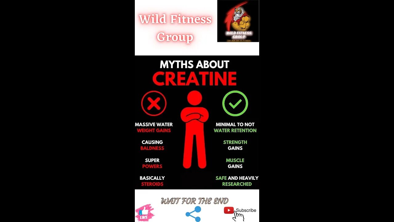 🔥Myths about creatine🔥#shorts🔥#viralshorts🔥#fitnessshorts🔥#wildfitnessgroup🔥