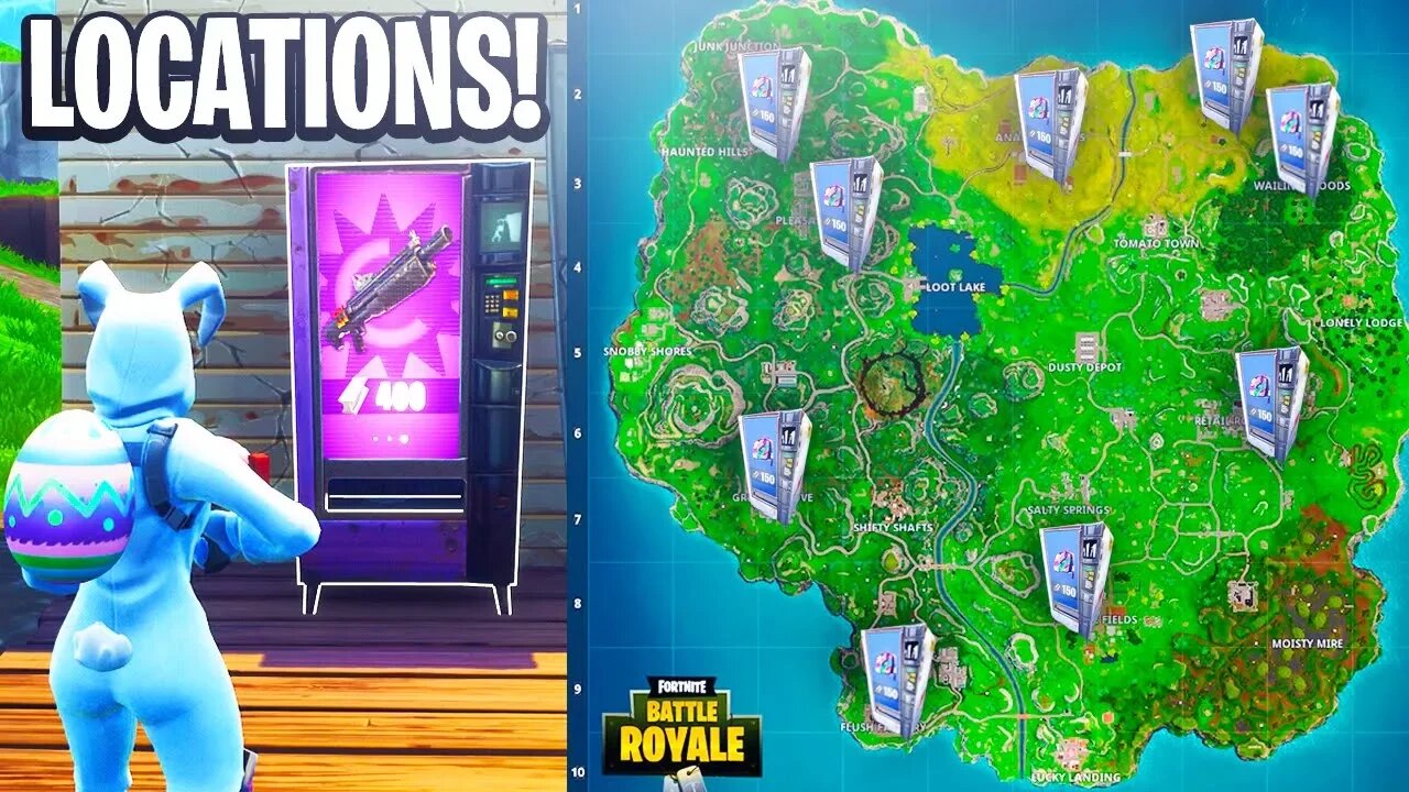 ALL *NEW* "Vending Machine" LOCATIONS in Fortnite Battle Royale! LEGENDRY VENDING MACHINES!