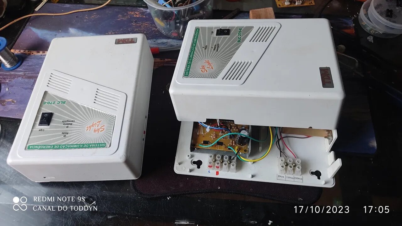 como ligar TDM SLC 270-e luz emergĂȘncia e carregador de bateria