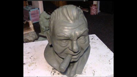 Sculpting an Edward G. Robinson Caricature Bust