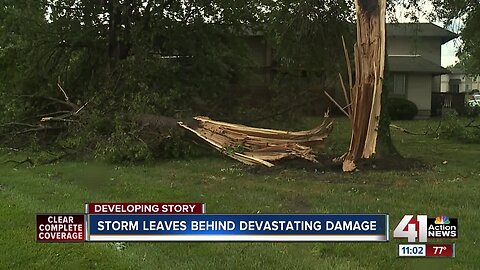 Cleanup begins after strong overnight storms in Liberty, Missouri