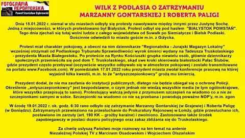 Wilk z Podlasia o zatrzymaniu kamratki Marzanny i kamrata Roberta