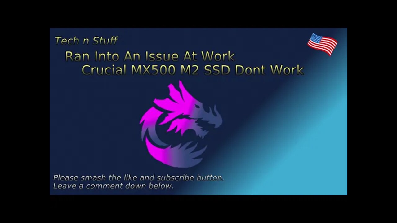 Ran Into An Issue At Work Crucial MX500 M2 SSD Dont Work