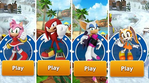 Amy Rose VS Knuckles VS Rouge & Unicorn Cream I Sonic Dash