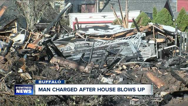 Man blows up home, apparent suicide attempt