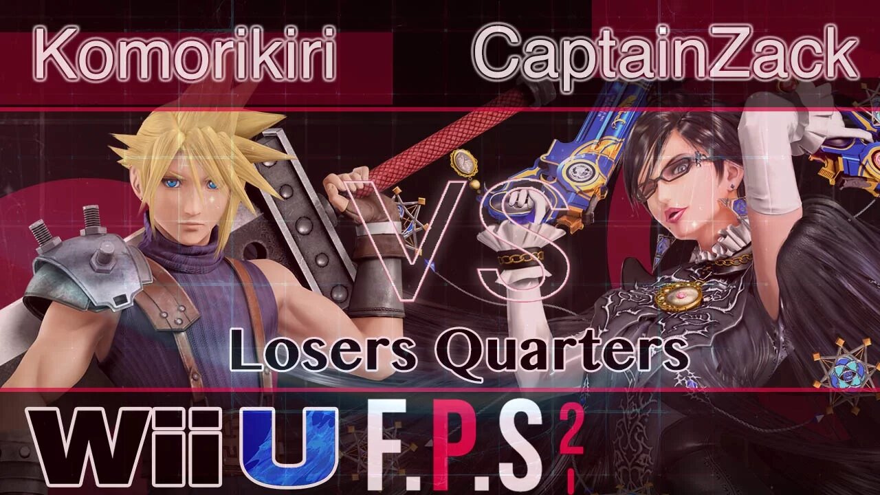 2GG|Komorikiri (Cloud) vs. CaptainZack (Bayonetta) - Wii U Losers Quarters - FPS2