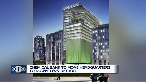 Chemical Bank moving headquarters to downtown Detroit with 20-story building