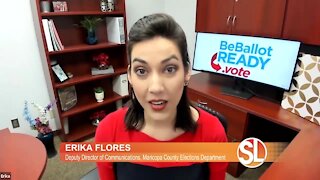 Erika Flores of the Maricopa County Elections Department discusses voting information for the November election