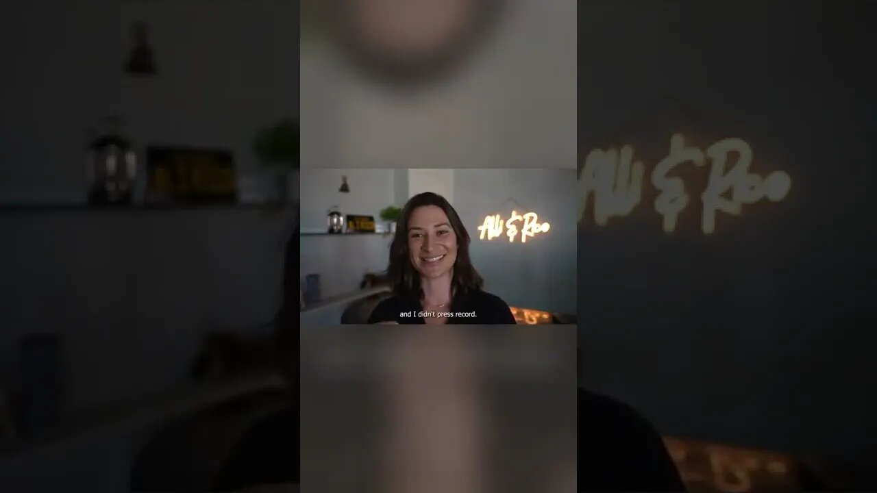 I had just filmed the entire 10 minutes video