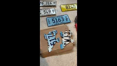 Cubs License Plate Art