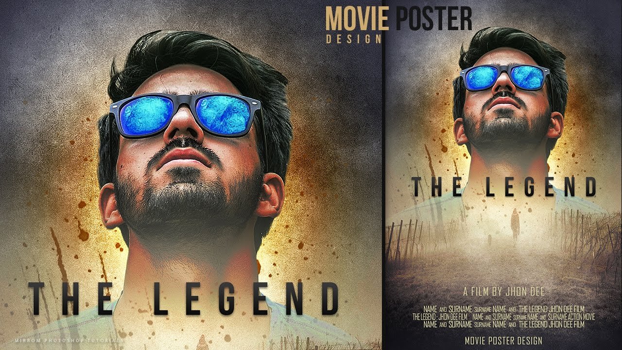 How To Make a Movie Poster With Texture Background In Photoshop