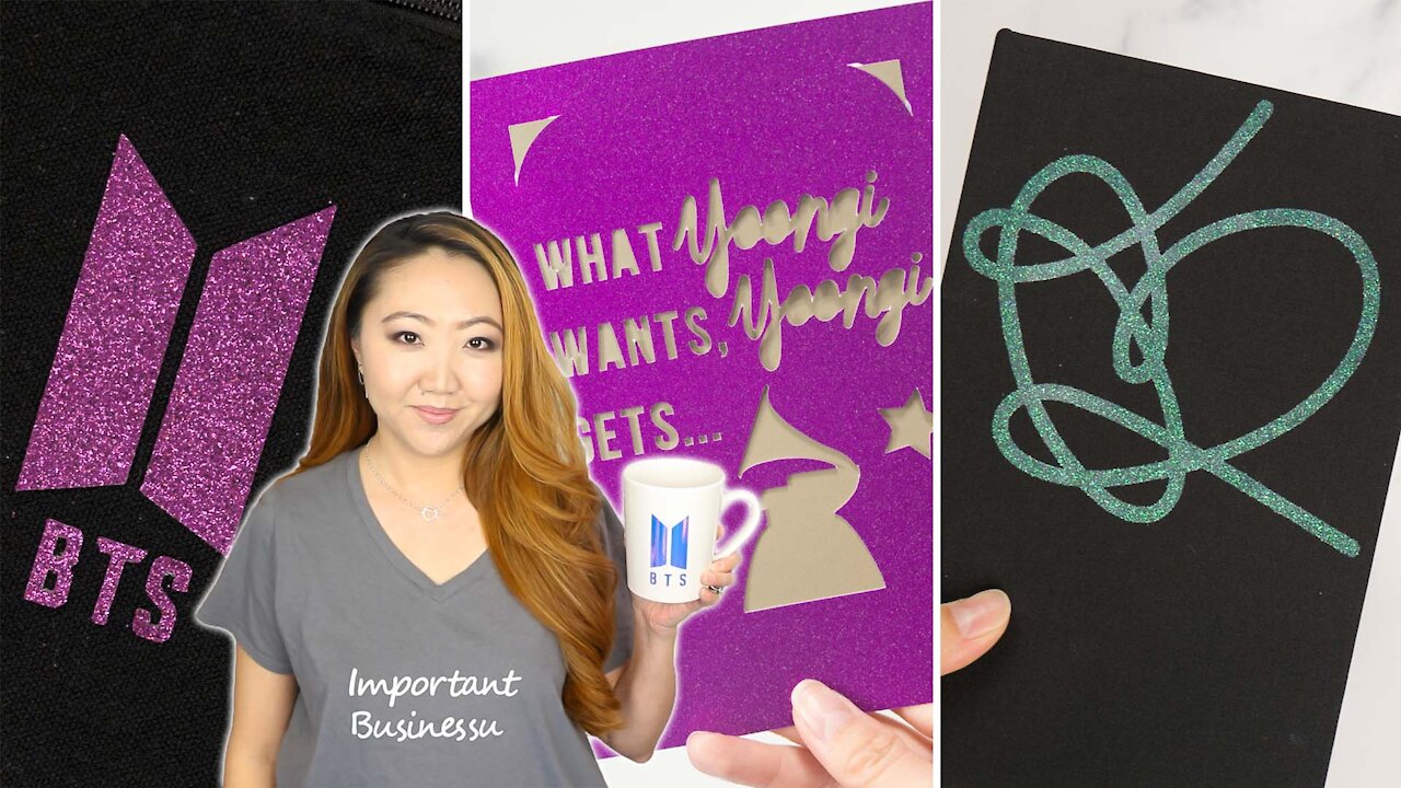 Making My Own BTS Merch đ Cricut DIY Edition | ë°Ší ěë
ë¨