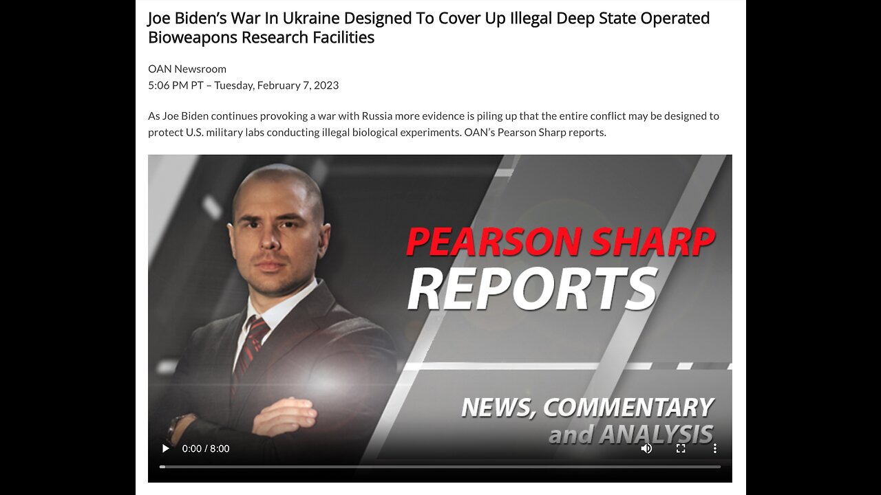 Joe Biden’s War In Ukraine Designed To Cover Up Bioweapons Research Facilities