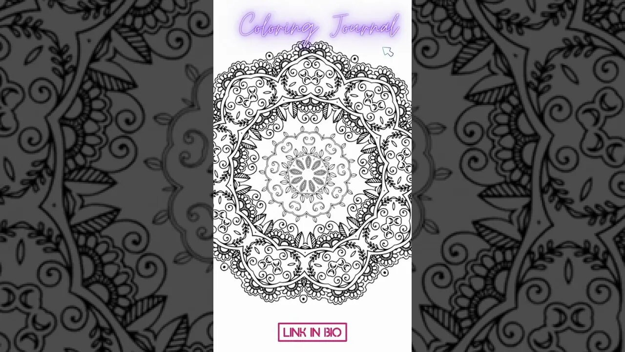 Mandala coloring and journal template #mandala #affirmations #coloring #journal