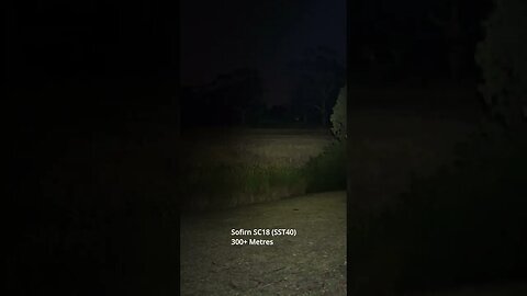 Sofirn SC18 long range beamshots in thick bushland #shorts