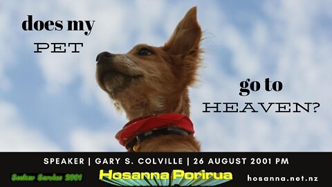 Does My Pet Go To Heaven? (Gary Colville) | Hosanna Porirua