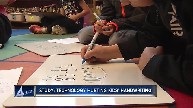 Study: Technology hurting kids' handwriting