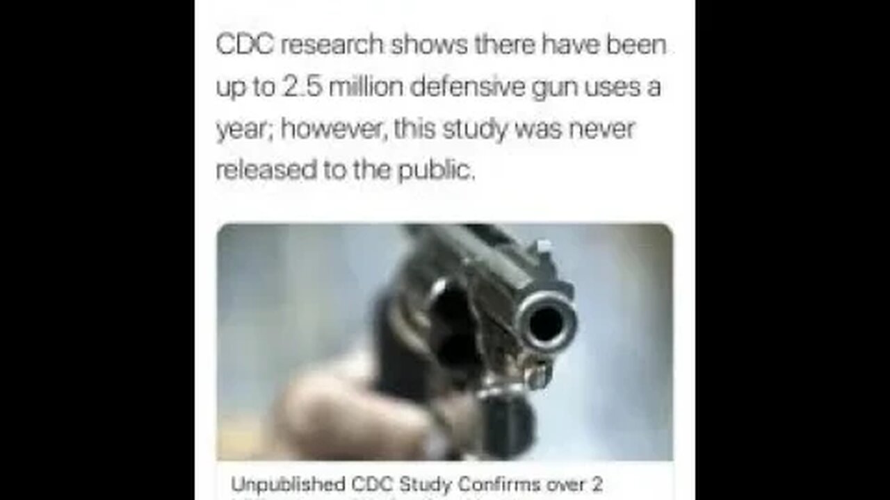 CDC removes defensive gun stat, thanks to anti gun lobbyists