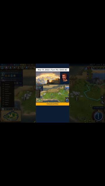 #oneturnadaychallenge #civ6 – Turn 76 - 1000 BC #shorts