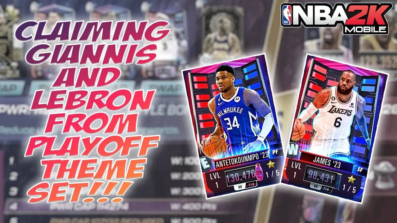 NBA 2K Mobile - Claiming Giannis And Lebron From Playoff Theme Set!!!