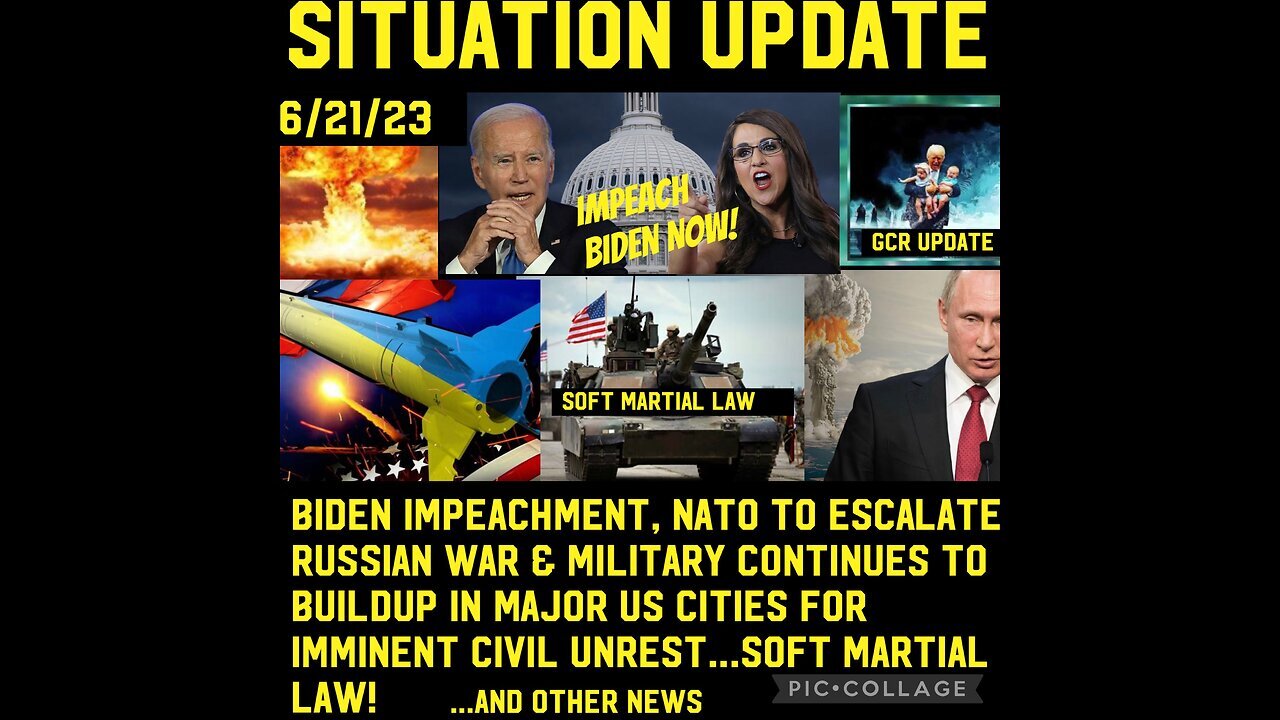 Situation Update 6/21/23 ~ Soft Martial Law In Major Us Cities