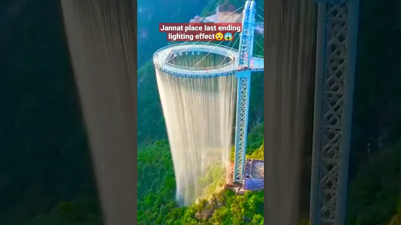 Jannat place lighting effect waterfall #shorts #youtubeshorts #viralvideo #shortvideo #trending