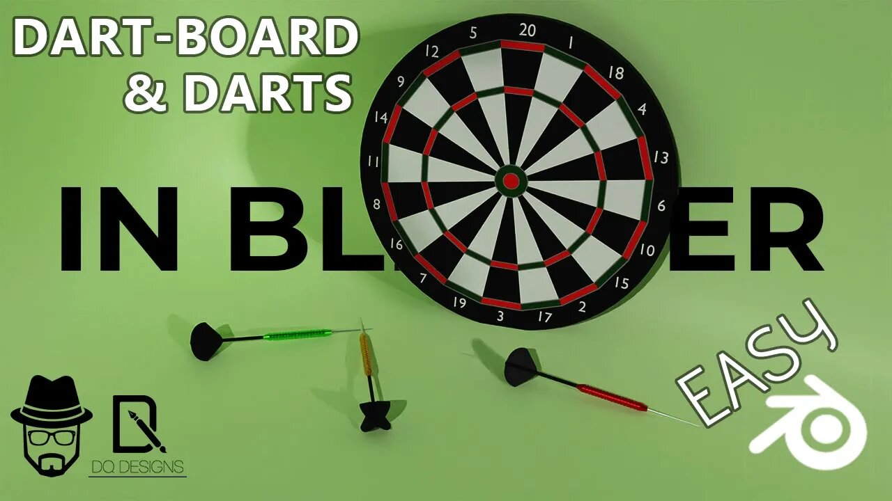 Easy Dartboard and Darts in Blender Tutorial | DQ Designs in Tamil